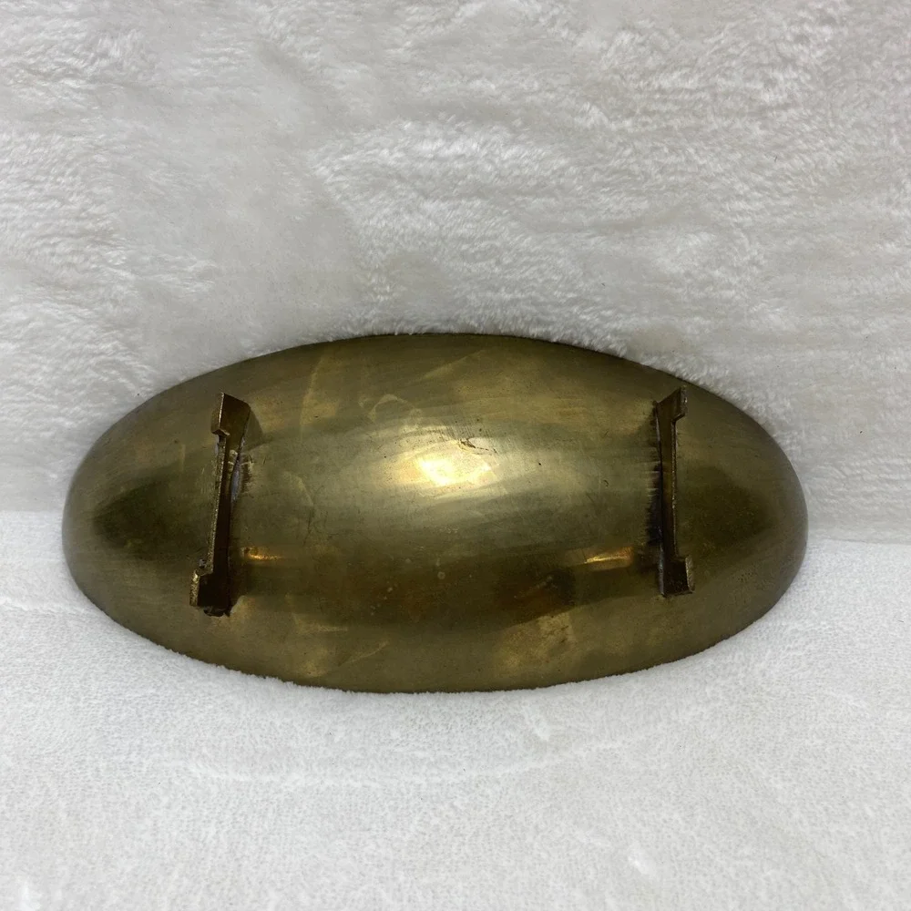 Vintage Decorative Brass Tray Hand‎ Painted Figurines Snake Scene